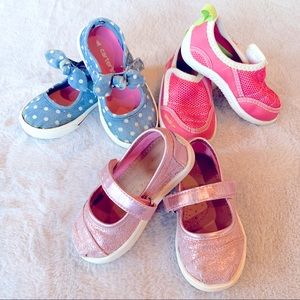 Toms Lot of 3 Pairs Play Shoes Carter’s Speedo 5 6